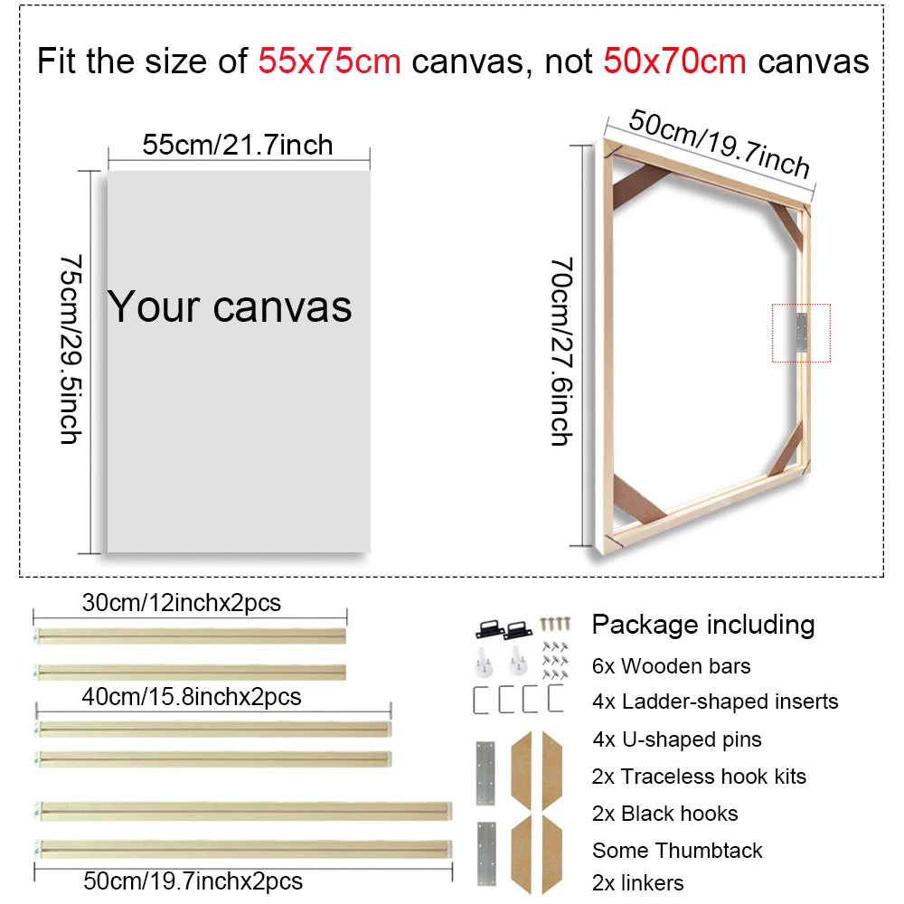 cadre mural bois moderne toile abstraite multicolore fleurs relief 60x80cm 55x75cm 55x85cm clips crochets