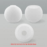abat jour boule verre blanc moderne opacité anneaux e26 e27 10cm 12cm 14cm 15cm
