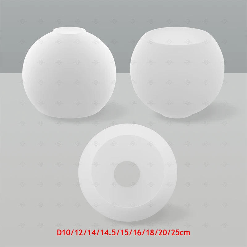 abat jour boule verre blanc moderne opacité anneaux e26 e27 10cm 12cm 14cm 15cm