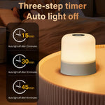 lampe chevet tactile rechargeable trois couleurs écran blanc gris moderne minimaliste