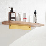 étagère bois naturel moderne minimaliste finition brillante fixation murale chambre salon salle bain
