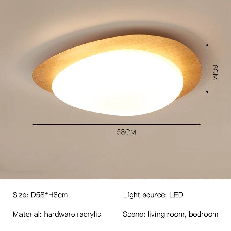 lampe moderne bois naturel texture bois opacité minimaliste éclairage chambre lumière led facile certification