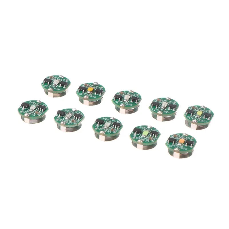 commutateur magnétique led vert circuit imprimé électronique diodes condensateurs connecteurs puce éclairage animation