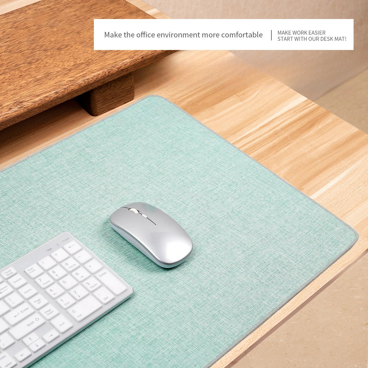 tapis souris clavier gris moderne texture tissée antidérapant durable gaming