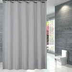 rideau douche gris lisse plis moderne opacité respectueux environnement tringle 180cm 180cm