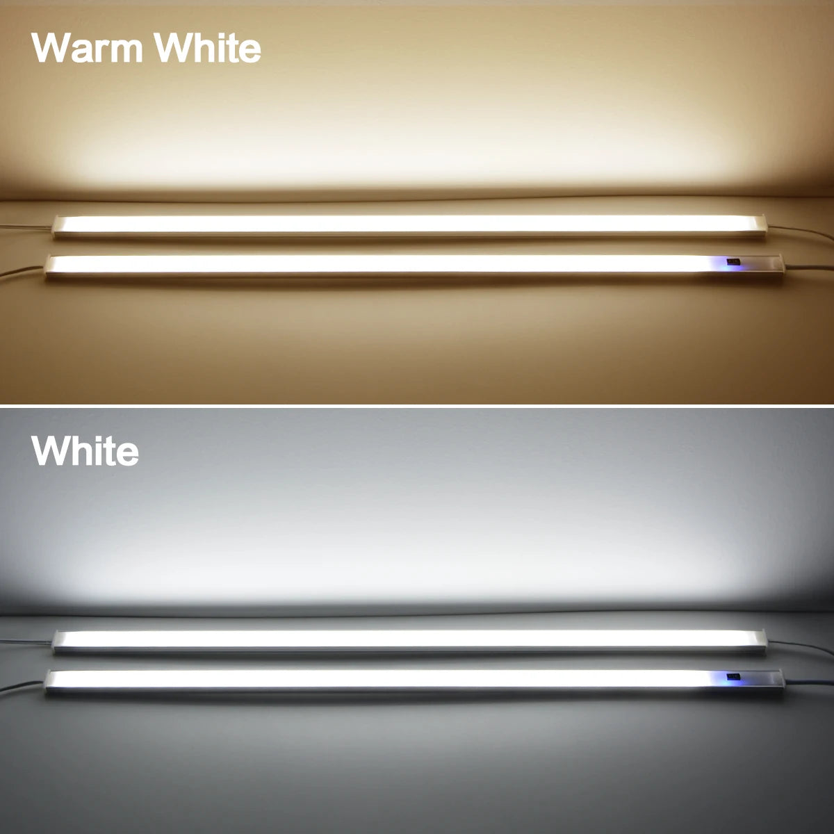 lampe led 5v blanc moderne adhésive 30 40 50 cm sensorielle usb 2mètres
