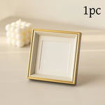 cadres photo carrés miniatures blanc doré rose gris texturés zen transparents 10cm