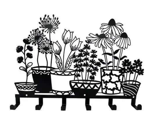 décoration murale moderne géométrique art abstrait noir lignes horizontales verticales métal