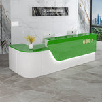 comptoir accueil moderne blanc tiroirs rangement mobilier commercial luxe minimaliste