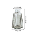 vases transparents moderne rayures verticales fleurs artificielles minimaliste verre deco table salon