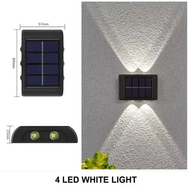 lumière solaire led extérieure étanche ip65 10led blanc chaud moderne fonctionnelle interrupteur on off