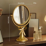 miroir table rotatif or noir rose poudré élégant vintage rubans crèmes aromathérapie