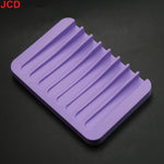 support savon silicone rose violet bleu vert orange gris moderne rayures horizontales
