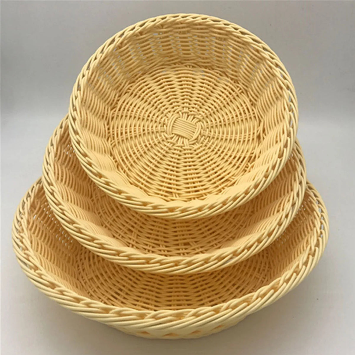 panier rangement tressé orange clair beige fruits artificiels utilisation multiple respectueux environnement traditionnel cuisine