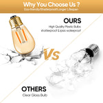 Ampoule LED dorée translucide filament orange vintage édition warm white 2700K E26 E27