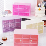boîte bijoux moderne tiroirs coulissants blanc rose orange violet translucent imprime