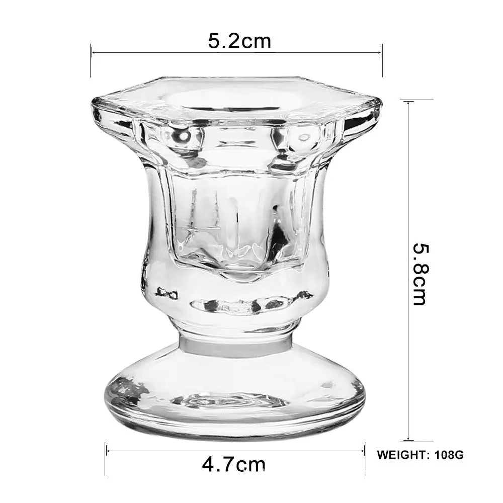 bougeoir verre classique transparent gravé décoration maison bougie aromathérapie ornement table