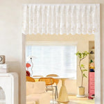 rideau dentelle motif floral cerises blanc rouge vert translucide japonais coréen enfantin chambre porte