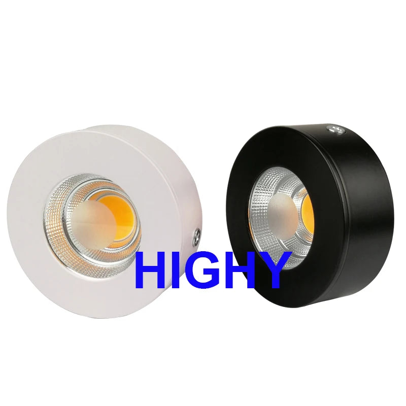 Spot LED moderne 5W 7W noir blanc fixe surface chambre cuisine salon