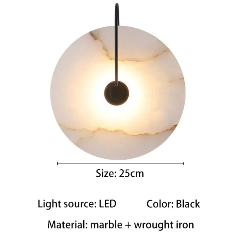 lampe murale led marbrée moderne blanc certification rohs ul vde 220v 110v