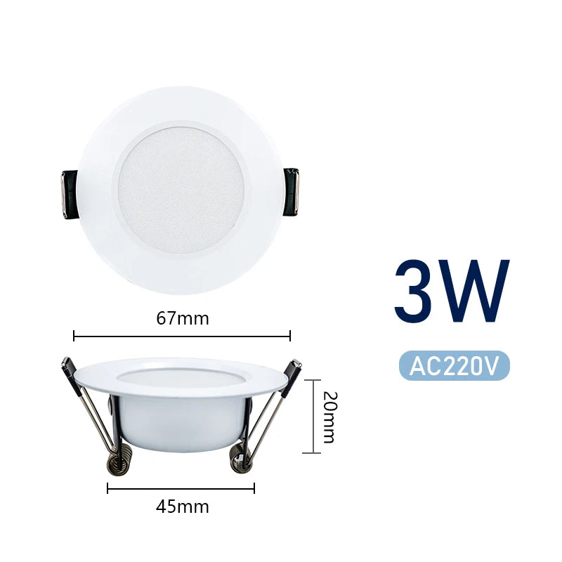 lampe led encastrable moderne blanc clips guide 3w 5w 7w 9w 12w 15w