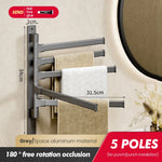 porte serviettes mural pliable gris moderne fixations vis serviettes