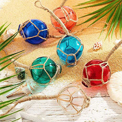 Boule de Noël en verre rouge 8 cm Ombre Interieur