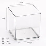 cube transparent moderne vase hydroponie plante verte sans motif minimaliste récipient acrylique