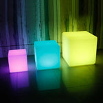 veilleuse cube led 16 couleurs télécommande moderne blanc bleu violet jaune