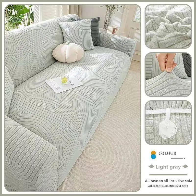 housse canapé élastique velours extensible salon fauteuil modulaire coussin décoratif