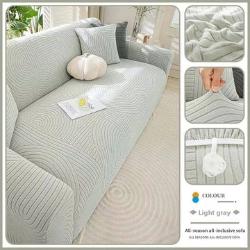 housse canapé élastique velours extensible salon fauteuil modulaire coussin décoratif