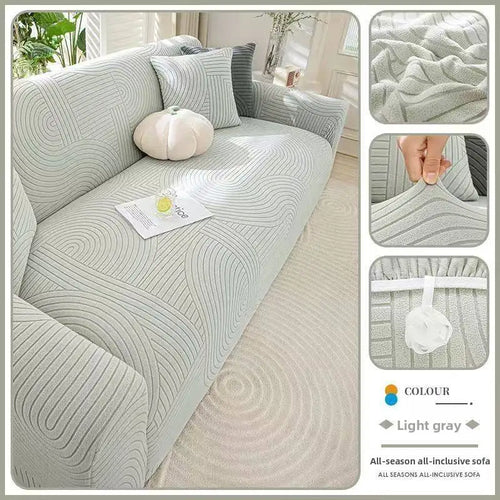 housse canapé élastique velours extensible salon fauteuil modulaire coussin décoratif