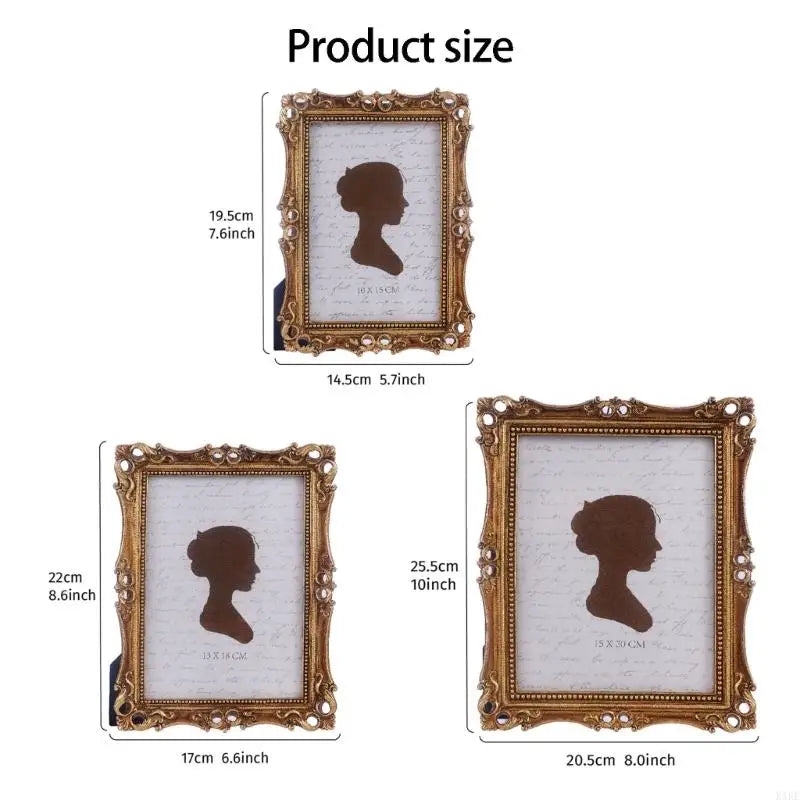 cadres photo vintage or floral strass portraits silhouettes papier texturé semi transparent ornement baroque