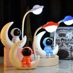 veilleuse led lampe astronaute lune rechargeable table decoration moderne chambre enfants spatial