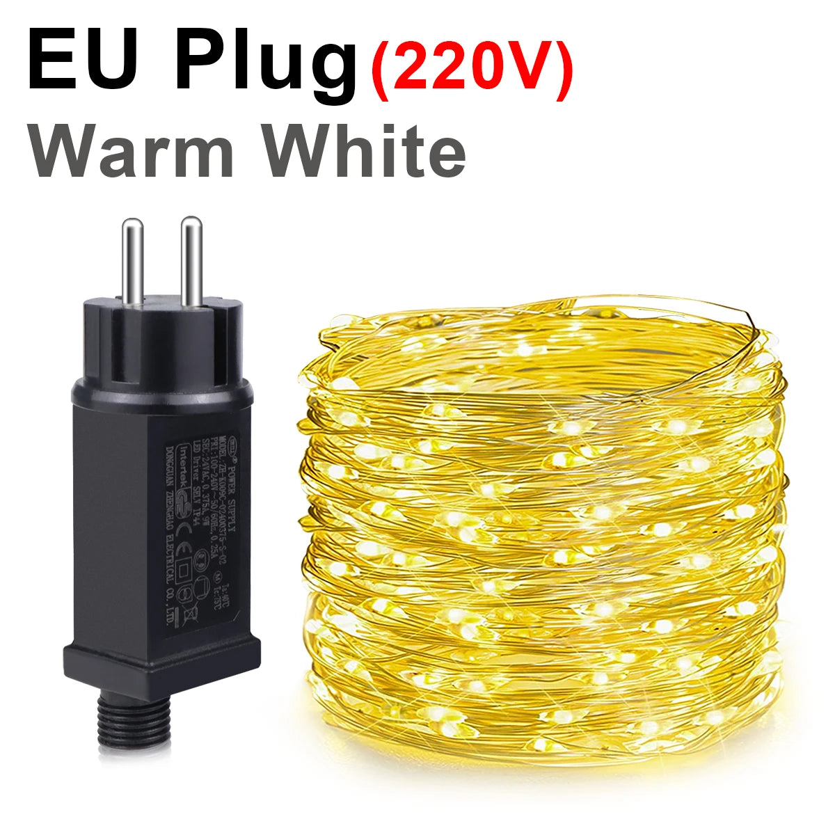 guirlande lumineuse led extérieure imperméable 100m 1000leds blanc chaud multicolore filaments fins moderne