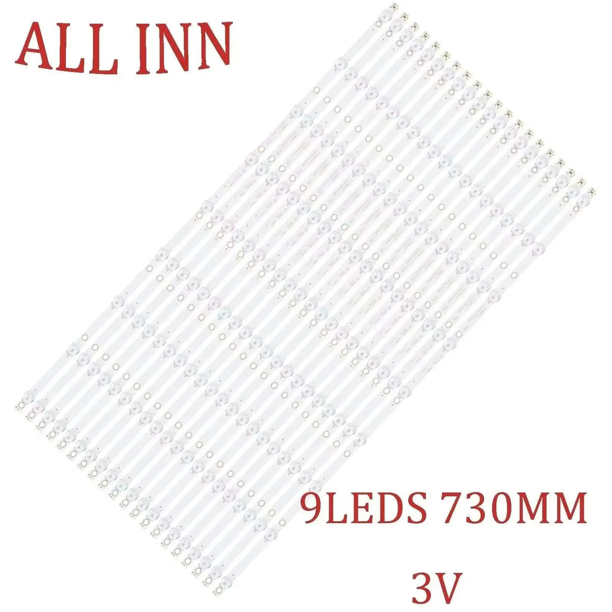 bande led 730mm blanc points noirs rouges moderne connecteurs dorés 3v