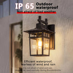 lampe murale extérieure noire verre translucide classique ip65 ac110 240v interrupteur mural fluxlumineux249 2000