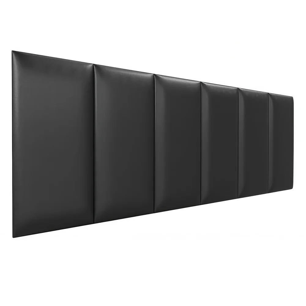tête lit moderne noire 50cm 20cm panneau rectangulaire autocollant chambre coucher salon