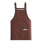 tablier cuisine marron vertolive rouge uni moderne fonctionnel boucles pocheavant étiquette logossering