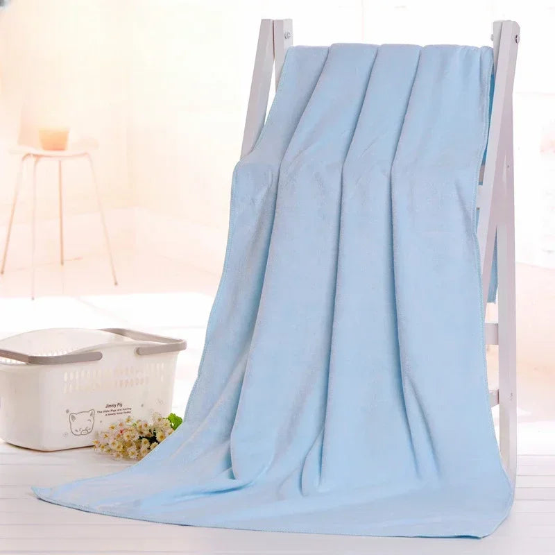 serviette bain microfibre séchage rapide motif uni moderne pâques rose orange rouge bleu violet