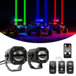 projecteurs led noir modernes contrôle distant interrupteur rotatif fixations lumiere rgbw 12v 24v
