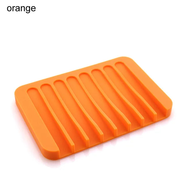 support savon silicone blanc gris rayures moderne facile nettoyer douche salle bain
