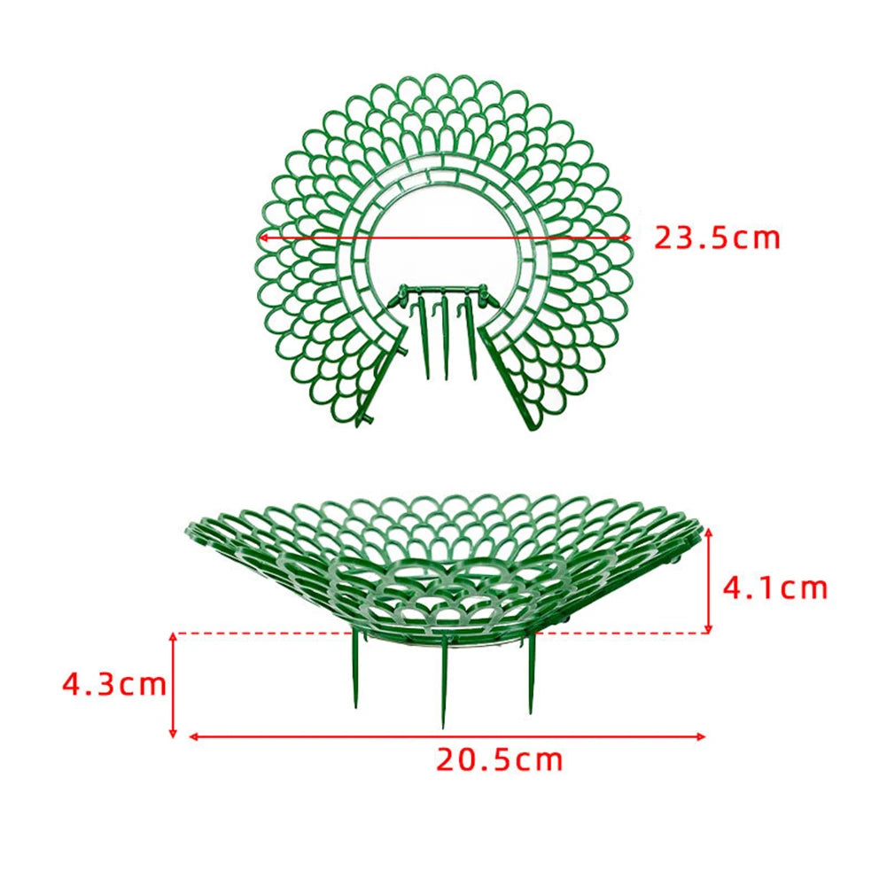 supports plantes vert structure ajourée motif fleur piquets métalliques jardinage rustique assemblés non assemblés