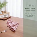 serviettes table modernes rustiques couleurs vert rose bleu clair volants douces soyeuses