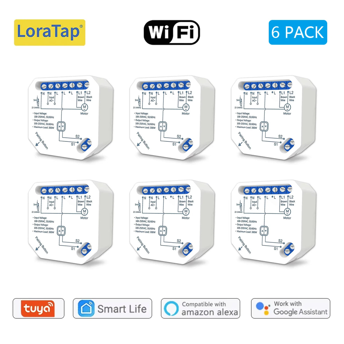 module commutation rideau blanc moderne tringle commande câbles connectivité google alexa