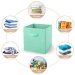 Boîte de rangement cube pliable en tissu non tissé rose