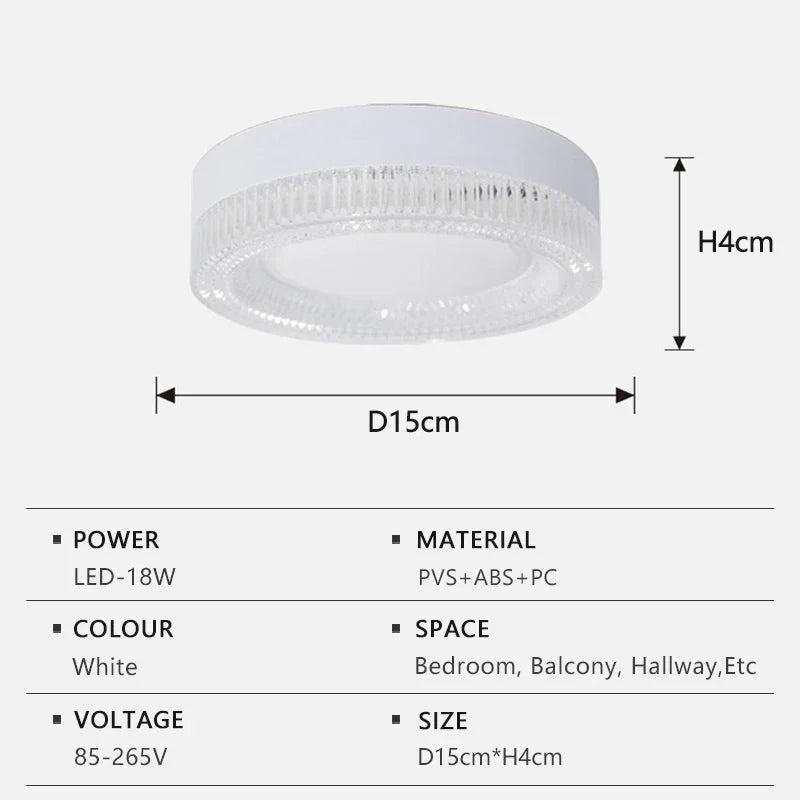 Plafonnier LED blanc imitation diamant bordure cristalline minimaliste murale 2000 82000 lumens 85 265V