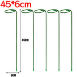 supports plantes métalliques vert simples modernes 35cm 45cm 55cm anneaux réutilisables jardin pot anti