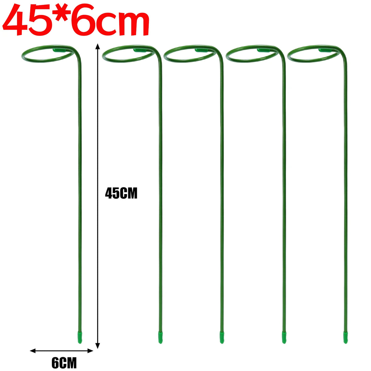 supports plantes métalliques vert simples modernes 35cm 45cm 55cm anneaux réutilisables jardin pot anti