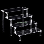 présentation transparente moderne support bijoux transparent sans motif grille tailles